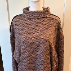 We The Free Womens Variegated Colored Turtleneck Sweater Size M Cozy